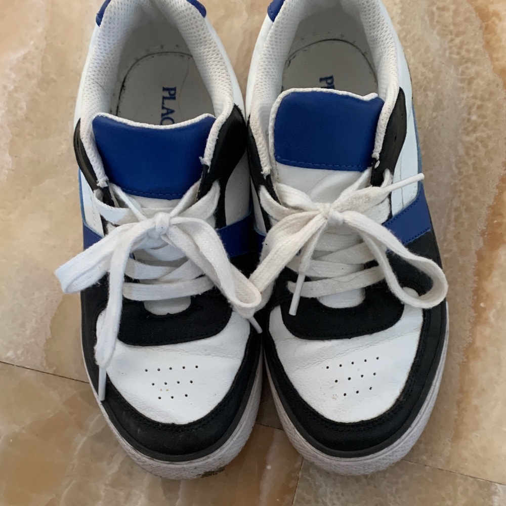 The Children's Place Kids' Sneakers in White, Blue, and Black